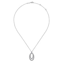 Load image into Gallery viewer, Gabriel Silver White Sapphire Pendant Necklace
