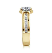 Load image into Gallery viewer, Gabriel &quot; Dennise&quot; 14K Yellow Gold Prong Bezel Diamond Engagement Ring
