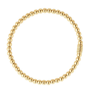 Lagos 18K Caviar Gold 4mm Ball Stretch Bracelet