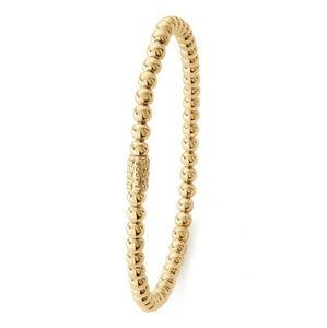 Lagos 18K Caviar Gold 4mm Ball Stretch Bracelet