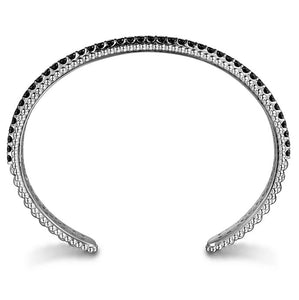 Gabriel Sterling Silver Bujukan Black Spinel Bracelet Cuff