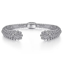 Load image into Gallery viewer, Gabriel Sterling Silver Bujukan Beaded Open Hinge Cuff Bracelet
