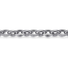 Load image into Gallery viewer, Gabriel Sterling Silver Bujukan Link Chain Tennis Bracelet
