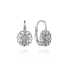 Load image into Gallery viewer, Gabriel Sterling Silver White Sapphire Vintage Drop Earrings
