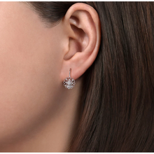 Load image into Gallery viewer, Gabriel Sterling Silver White Sapphire Vintage Drop Earrings
