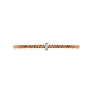 FOPE 18K Gold Prima Diamond Pave Flex'It Bracelet