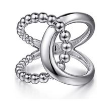 Load image into Gallery viewer, Gabriel Sterling Silver Bujukan Interlocking Wide Band Ring
