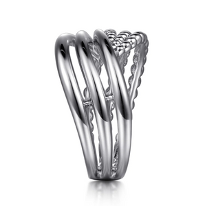 Gabriel Sterling Silver Bujukan Lady's Twisted Ring