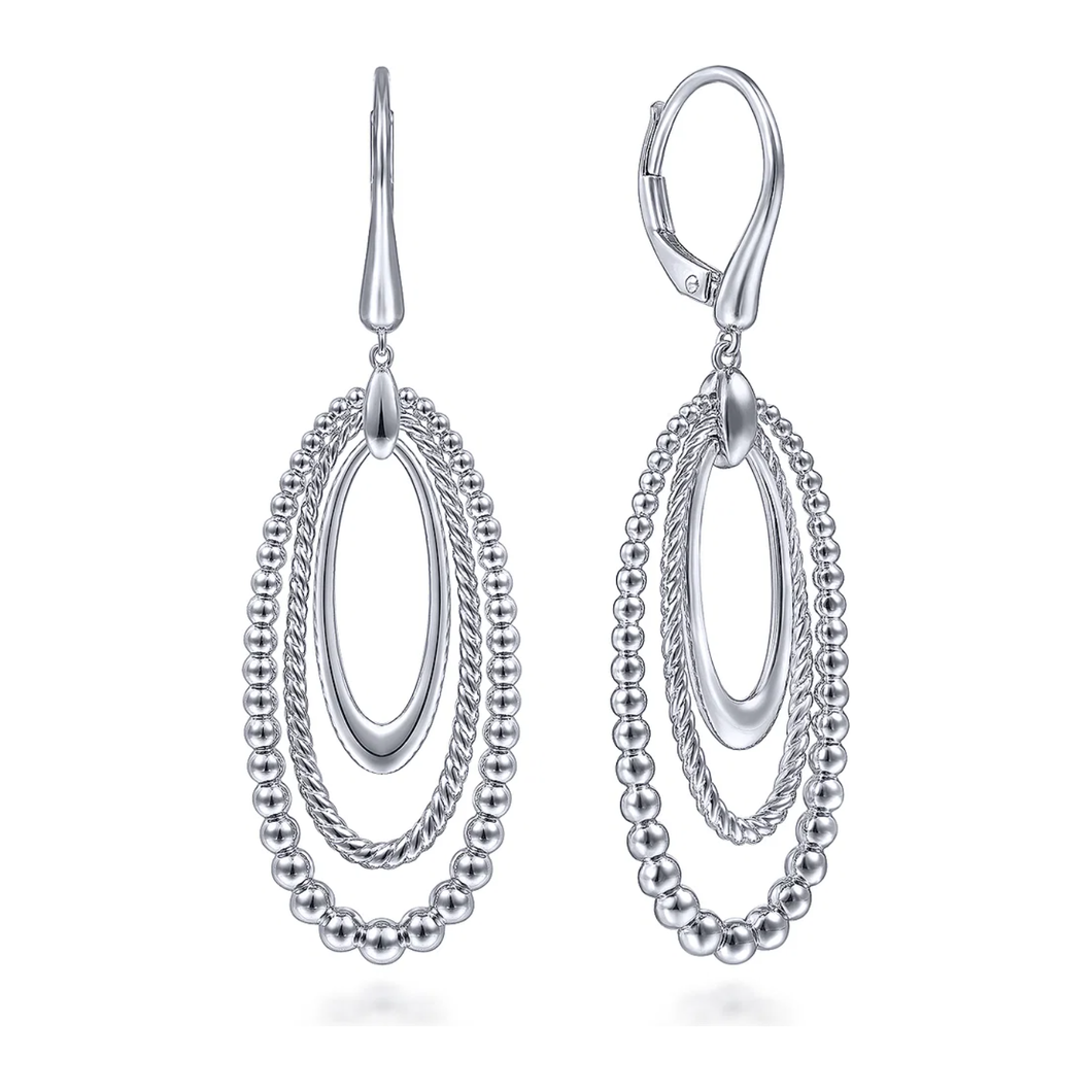 Gabriel Sterling Silver Bujukan and Rope Drop Earrings