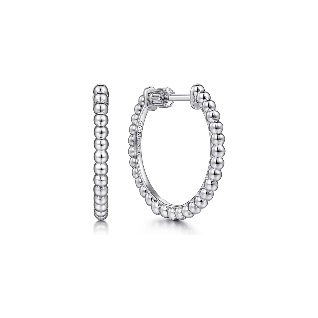 Gabriel Sterling Silver Bujukan 20mm Classic Hoop Earrings