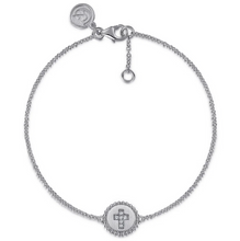 Load image into Gallery viewer, Gabriel Sterling Silver Diamond Bujukan Cross Bracelet
