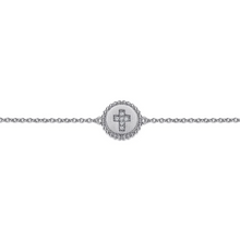 Load image into Gallery viewer, Gabriel Sterling Silver Diamond Bujukan Cross Bracelet
