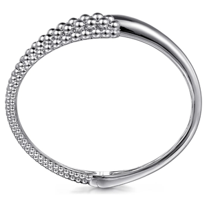 Gabriel Sterling Silver Pave Bujukan Bypass Bangle