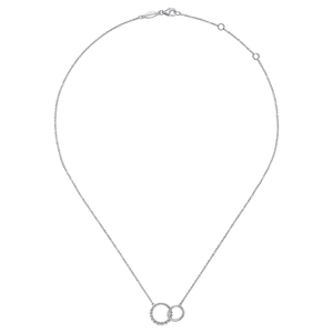 Gabriel Sterling Silver Bujukan Double Circle Necklace