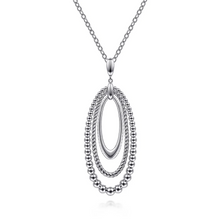 Load image into Gallery viewer, Gabriel  Silver Bujukan and Rope Circle Pendant Necklace
