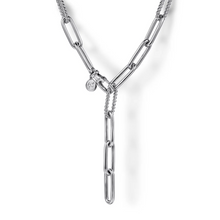 Load image into Gallery viewer, Gabriel Sterling Silver Y Chain Necklace
