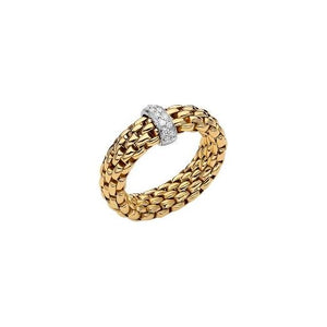 FOPE 18K Gold Vendôme Diamond Pave Flex'It Ring