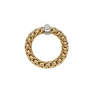 FOPE 18K Gold Vendôme Diamond Pave Flex'It Ring