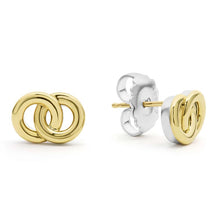 Load image into Gallery viewer, Lagos 18K and Sterling Silver Interlocking Stud Earrings
