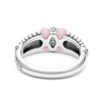 Load image into Gallery viewer, Lagos Sterling Silver Pink Caviar Diamond Station Fashion Ring
