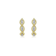 Load image into Gallery viewer, Gabriel 14K Yellow Gold Diamond Twisted Layer Hoops
