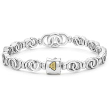 Load image into Gallery viewer, Lagos 18k Gold &amp; Sterling Silver Interlocking Tennis Bracelet
