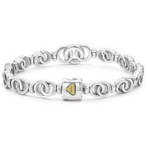 Lagos 18k Gold & Sterling Silver Interlocking Tennis Bracelet