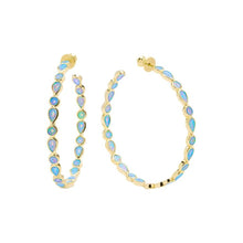 Load image into Gallery viewer, Isla 2&quot; Opal Hoops
