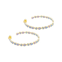 Load image into Gallery viewer, Isla 2&quot; Opal Hoops
