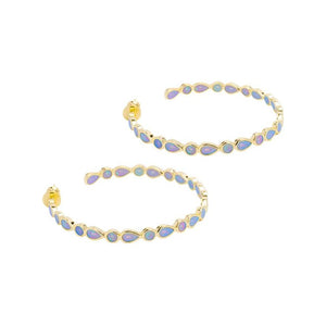 Isla 2" Opal Hoops