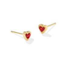 Load image into Gallery viewer, Kendra Scott Mini Ari Heart Gold Earrings
