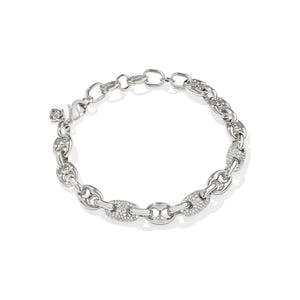 Kendra Scott Bailey Pave Chain Bracelet in White Crystal