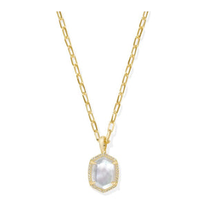 Kendra Scott Gold Daphne Pave Frame Necklace