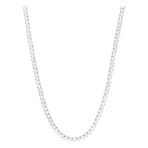 Not Your Basic Tennis Necklace in White Diamondettes