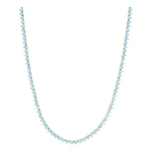 Load image into Gallery viewer, Not Your Basic Tennis Necklace in Blue Opal
