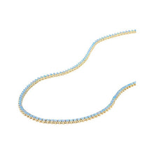 Load image into Gallery viewer, Not Your Basic Tennis Necklace in Blue Opal
