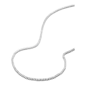 Baby Not Your Basic Tennis Necklace in White Diamondettes