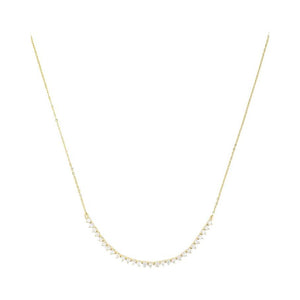 Not Your Basic Chain Necklace in White Diamondettes