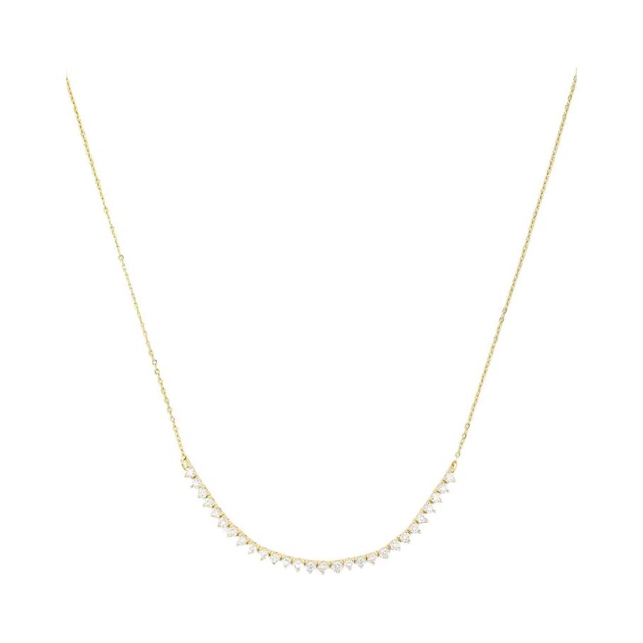 Not Your Basic Chain Necklace in White Diamondettes