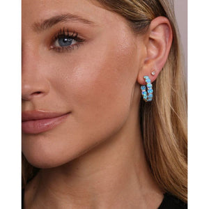 Oh She Fancy 1" Hoops in Blue Opal