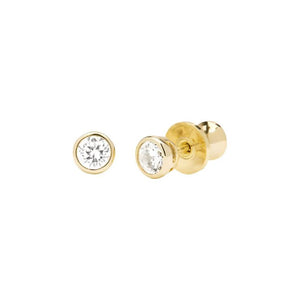 4mm Baroness Bezel Studs in White Diamondettes