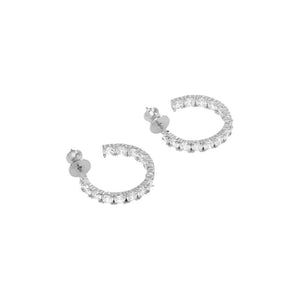 Heiress 0.75" Hoops in White Diamondettes