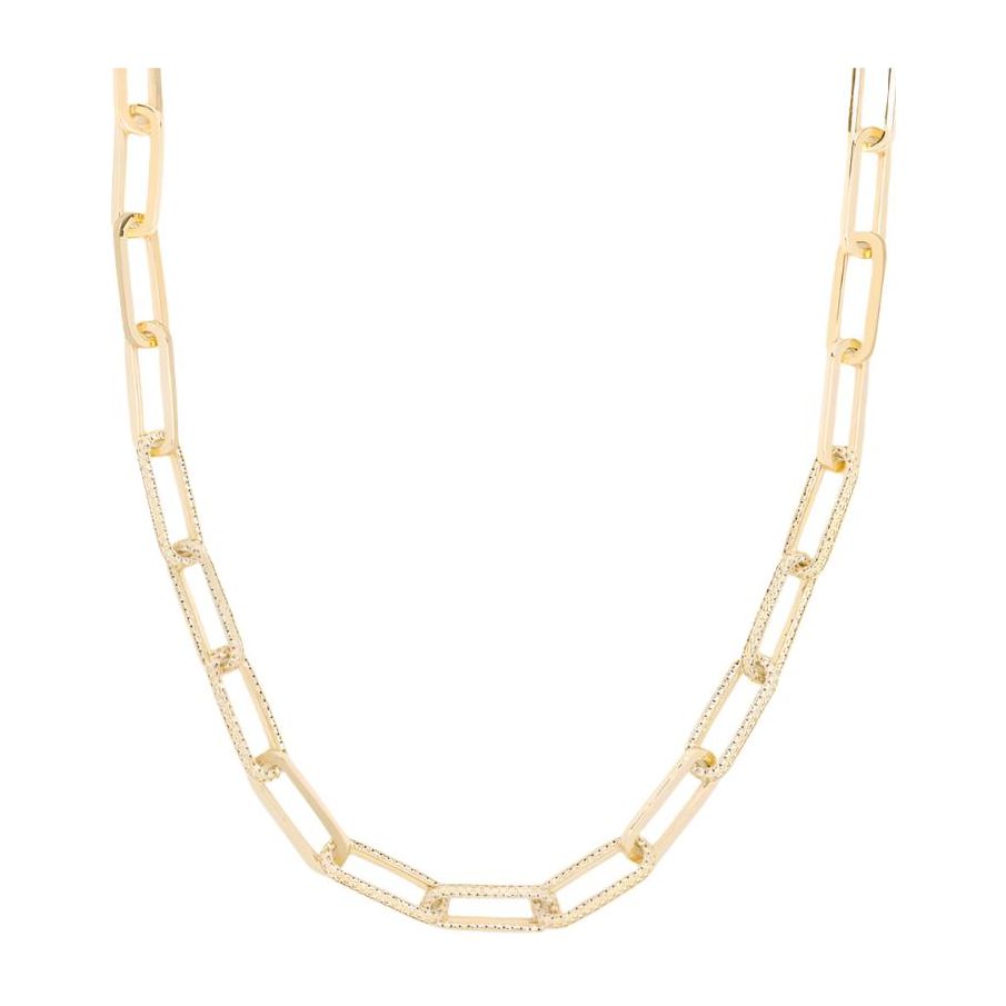 Carrie Pavé  Chain Necklace in White Diamondettes