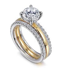 Load image into Gallery viewer, Gabriel &quot;Reba&quot; 14K Two-Tone Polished &amp; Diamond Engagement Ring
