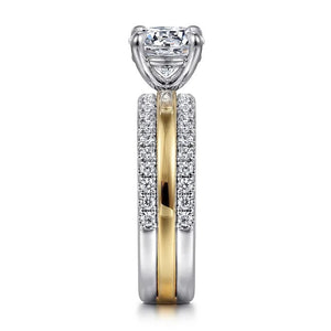 Gabriel "Reba" 14K Two-Tone Polished & Diamond Engagement Ring