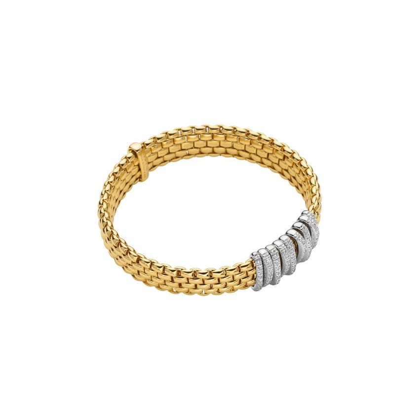 FOPE 18K Gold Panorama Diamond Flex-It Bracelet