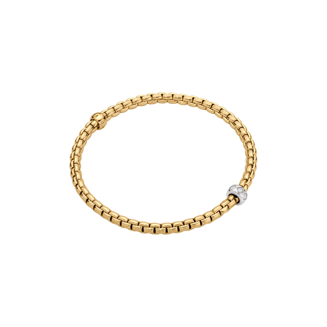 FOPE 18K Gold Eka Diamond Rhombus Flex-It Bracelet