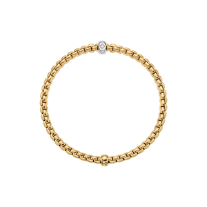 FOPE 18K Gold Eka Diamond Rhombus Flex-It Bracelet