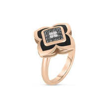 Load image into Gallery viewer, Roberto Coin 18K Rose .19cttw Black Diamond Palazzo Ducale Ring
