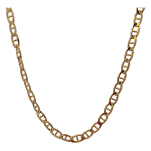 Estate 10K Yellow Gold 20" Mariner Link Chain